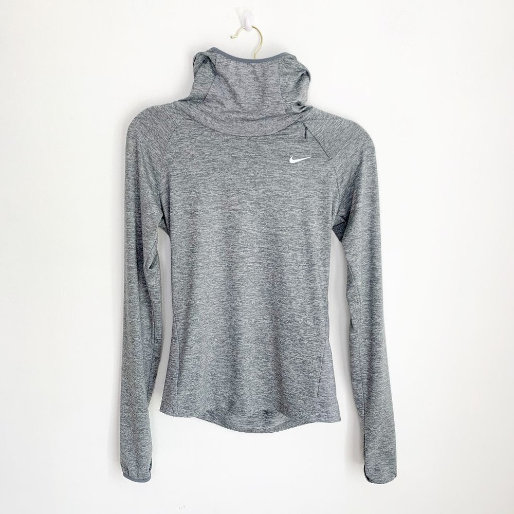 Nike Dri Fit Running Hoodie Size XS in Gray